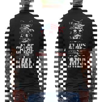 Cat Ladies For Kamala Cat 2024 President Kamala-Harris Men's T-shirt Back Print | Mazezy