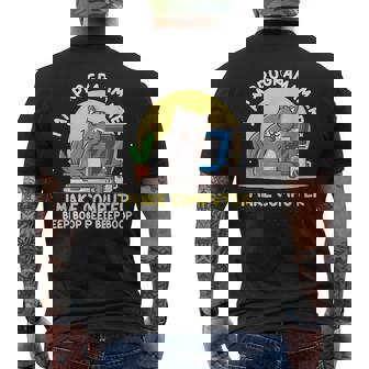 Cat Programmatore Programmazione Coder Codifica Regalo T-shirt da uomo con stampa posteriore - Novitaregali