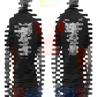 Cerdo Lindo Cerdo De La Suerte Niños Cerdito Camiseta Hombre Estampado Espalda - Regaloses