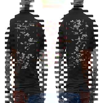 Cerisier En Fleurs De Cerisier De Style Japonais Esthétique Sakura T-shirt imprimé au dos - Cadeauxyz