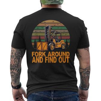 Certified Forklift Operator Fork Around And Find Out Men's T-shirt Back Print | Seseable UK