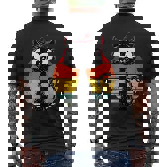 Chat Noir Mignon Chat Marrant Chat Rétro T-shirt imprimé au dos - Cadeauxyz