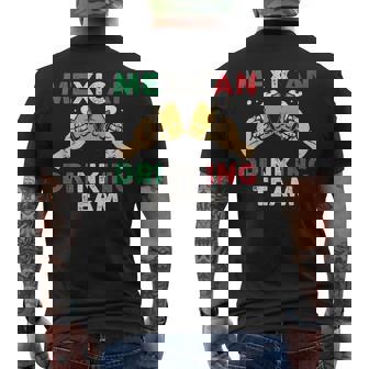 Cheers Mexican Drinking Team Mexico Flag Beer Men's T-shirt Back Print - Monsterry