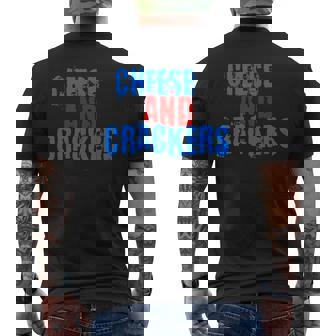 Cheese And Crackers Vintage Men's T-shirt Back Print - Monsterry