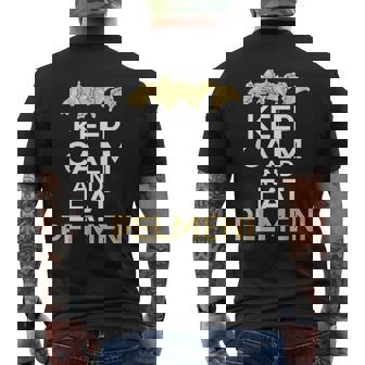 Chemise Traditionnelle Russe Avec Inscription Keep Calm And Eat Pelmeni T-shirt imprimé au dos - Cadeauxyz