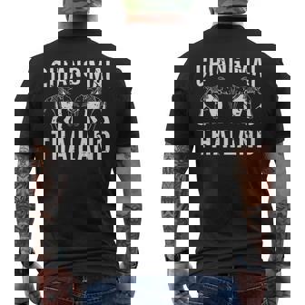 Chiang Mai Elephant Thailand Men's Back Print T-Shirt - Monsterry