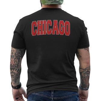 Chicago Il Illinois Varsity Style Usa Vintage Sports Men's T-shirt Back Print - Monsterry AU