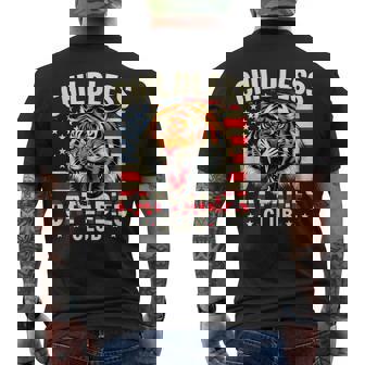 Childless Cat Ladies Club Kamala Harris Us Flag Cat Ladies Men's T-shirt Back Print | Mazezy