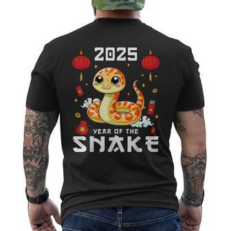 Chinese New Year Snake The Year Of The Snake 2025 Men's T-shirt Back Print - Thegiftio UK