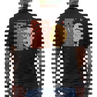 Choco And Pancake Couples Love Sweet Romantic Partners Ideas Men's T-shirt Back Print - Seseable