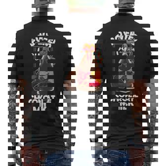 Chocolate Milk Coffee Recipe Food Morning Breakfast Dessert Premium Men's Back Print T-Shirt - Monsterry
