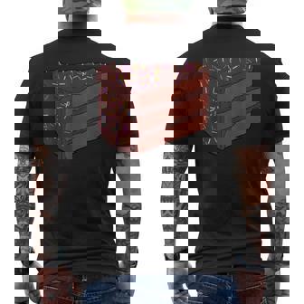 Chocolate Piece Of Cake Halloween Costume Food Cosplay Party Men's T-shirt Back Print | Mazezy