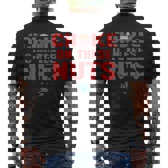 Choke On These Nuts Buckeye Men's T-shirt Back Print - Seseable