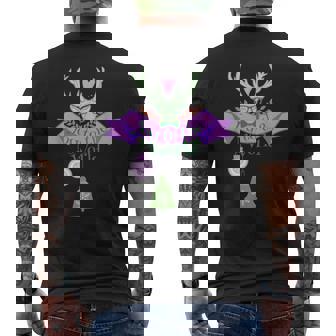 Christmas Hipster Deer Joy To The World 2 Fan Fun Men's Back Print T-Shirt - Monsterry