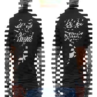 Christmas Shirt Lets Get Blitzened Drinking Tee Men's Back Print T-Shirt - Monsterry
