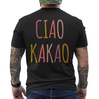 Ciao Kakao Tschau Tschüss Farewell T-Shirt mit Rückendruck - Geschenkecke