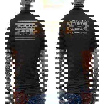 Circle Retro Faded Candles Box 90S Cassette Rock Vintage Men's T-shirt Back Print - Thegiftio UK