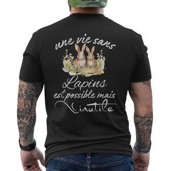 Citation Sur Les Lapins Uneie Sans Lapins Est Inutile T-shirt imprimé au dos - Cadeauxyz