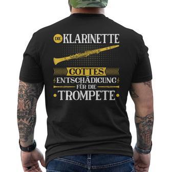 Clarinet Entschädigung Blasmusik Festival Clarinettist T-Shirt mit Rückendruck - Geschenkecke