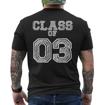 Class Of 2003 For High School College Class Reunion Men's T-shirt Back Print - Monsterry AU