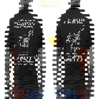 Cleaning Is My Cardio T-shirt da uomo con stampa posteriore - Novitaregali