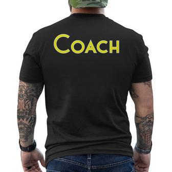 Coach School College Corporate Concert Event Clothing Men's T-shirt Back Print - Monsterry CA