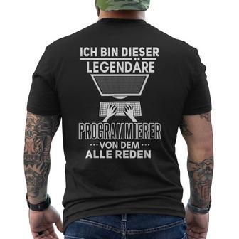 Coder Legendary Programmer T-Shirt mit Rückendruck - Geschenkecke