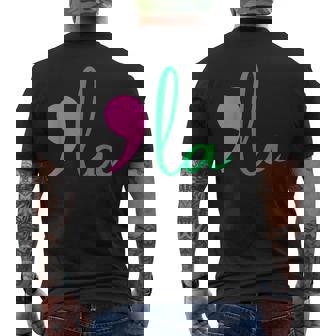 Comma La Kamala Harris 2024 President Comma La Pink Green Men's T-shirt Back Print | Mazezy