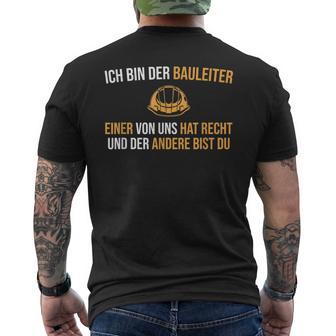 Construction Supervision Construction Site Helmet Construction Management T-Shirt mit Rückendruck - Geschenkecke