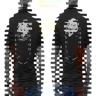 Cool Elephants Pocket Elephant In Pocket Men's Back Print T-Shirt - Monsterry