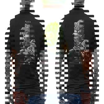 Cool Pickle Outfit In Knight Style For Medieval Lovers Men's T-shirt Back Print - Thegiftio