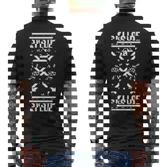 Cool Skier Tees SKI SLOPE Graphic Men's Back Print T-Shirt - Monsterry