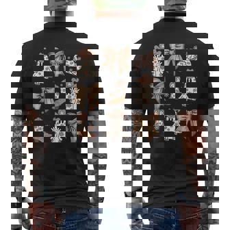Coquette Bow Spooky Ghost Cowboy Western Halloween Men's T-shirt Back Print - Thegiftio UK