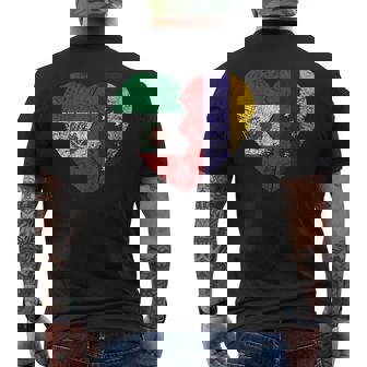 Corazón Banderasenezolanas Mexicanas Méxicoenezuela Roots Camiseta Hombre Estampado Espalda - Regaloses
