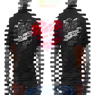 Corazón Roto Del Día De Sanalentín Fractura Pasión Corazón Roto Camiseta Hombre Estampado Espalda - Regaloses