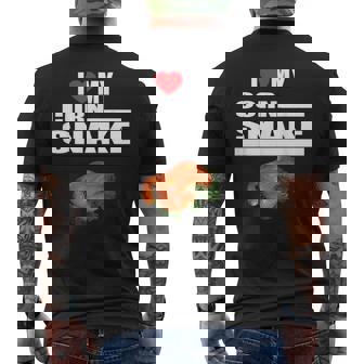 Corn Snake Pet T Shirt Baby Corn Snake Breeder Tee Men's Back Print T-Shirt - Monsterry