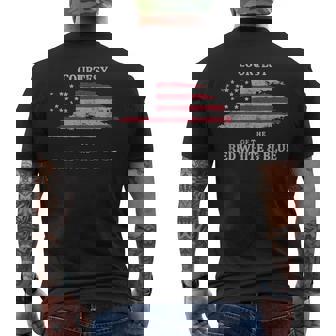 Courtesy Of The Red White And Blue Men's T-shirt Back Print - Thegiftio