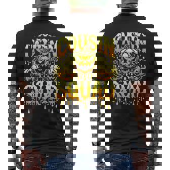 Cousin Squad Halloween Cousin Crew Costume Matching Pumpkins Men's T-shirt Back Print - Monsterry