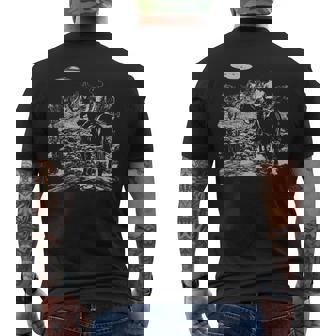 Cowboy Ufo Howdy Partner Cowgirl Western Country Men's T-shirt Back Print - Thegiftio UK