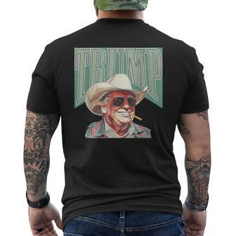 Cowboy Western Make America Great Trump Daddy Men's T-shirt Back Print - Monsterry CA