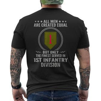All Are Created Equal 1St Infantry Division Us Veteran Men's T-shirt Back Print - Monsterry AU