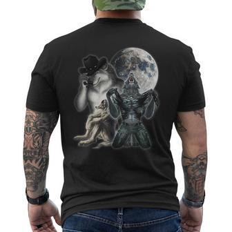 Cringe Alpha Wolf Meme Werewolf Men's T-shirt Back Print - Thegiftio UK