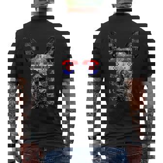 Croatia Dog Flag Sunglasses Football Soccer Lover Men's T-shirt Back Print - Thegiftio