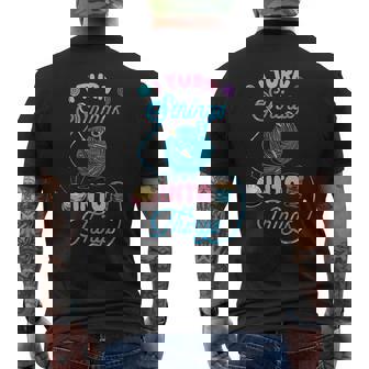 Crochet Lover I Turn Strings Into Things Knitting Men's T-shirt Back Print - Thegiftio UK