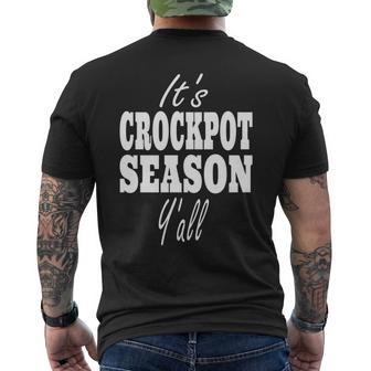 Crockpot Cooking Lover Quote It's Crockpot Season Y'All Premium Men's Back Print T-Shirt - Monsterry UK
