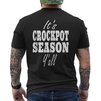 Crockpot Cooking Lover Quote It's Crockpot Season Y'All Tank Top Men's Back Print T-Shirt - Monsterry UK