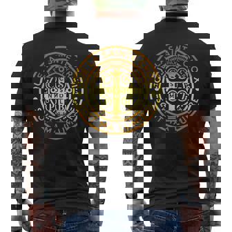 Croix De Saint Benoît Foi Catholique T-shirt imprimé au dos - Cadeauxyz