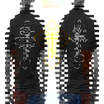 Croix Orthodoxe Dorée Grecque Russe Byzantine T-shirt imprimé au dos - Cadeauxyz