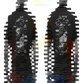 Crows Before Bros Support Your Local Murder Vintage Men's T-shirt Back Print - Thegiftio