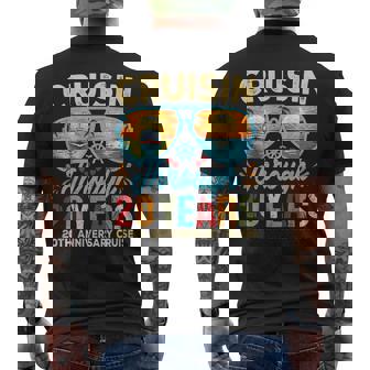 Cruisin Through 20 Years 20Th Wedding Anniversary Cruise Men's T-shirt Back Print - Monsterry